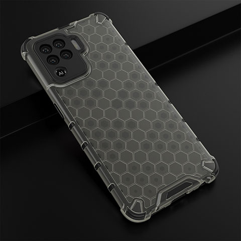 Custodia Silicone Trasparente Laterale 360 Gradi Cover AM2 per Oppo F19 Pro Nero