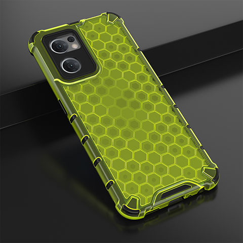 Custodia Silicone Trasparente Laterale 360 Gradi Cover AM2 per Oppo Find X5 Lite 5G Verde