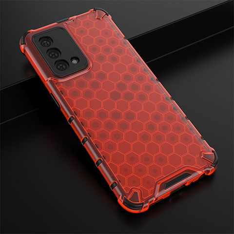 Custodia Silicone Trasparente Laterale 360 Gradi Cover AM2 per Oppo K9 5G Rosso