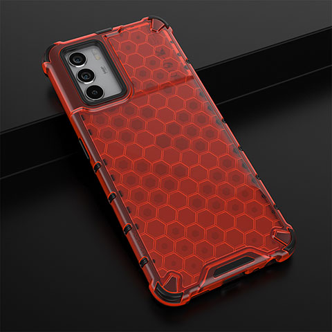 Custodia Silicone Trasparente Laterale 360 Gradi Cover AM2 per Oppo K9 Pro 5G Rosso