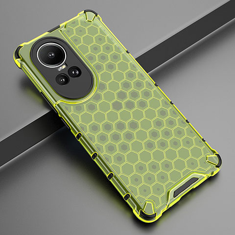 Custodia Silicone Trasparente Laterale 360 Gradi Cover AM2 per Oppo Reno10 5G Verde