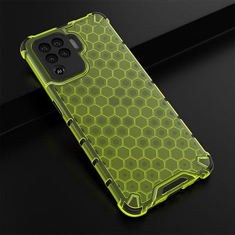 Custodia Silicone Trasparente Laterale 360 Gradi Cover AM2 per Oppo Reno5 Lite Verde