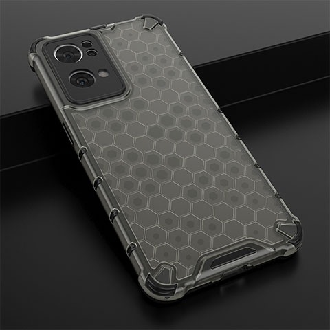 Custodia Silicone Trasparente Laterale 360 Gradi Cover AM2 per Oppo Reno7 Pro 5G Nero