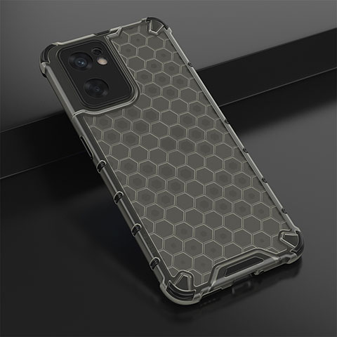 Custodia Silicone Trasparente Laterale 360 Gradi Cover AM2 per Oppo Reno7 SE 5G Nero