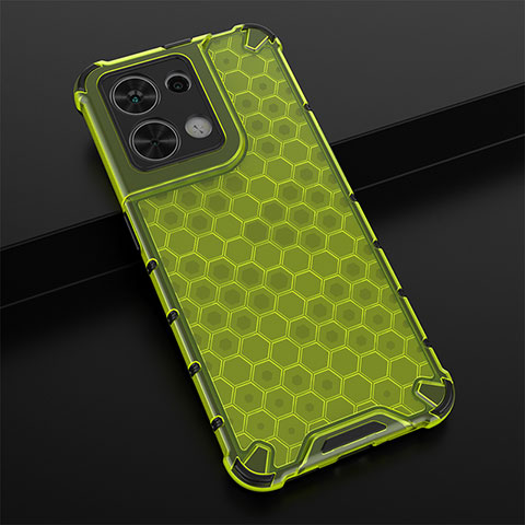 Custodia Silicone Trasparente Laterale 360 Gradi Cover AM2 per Oppo Reno9 5G Verde