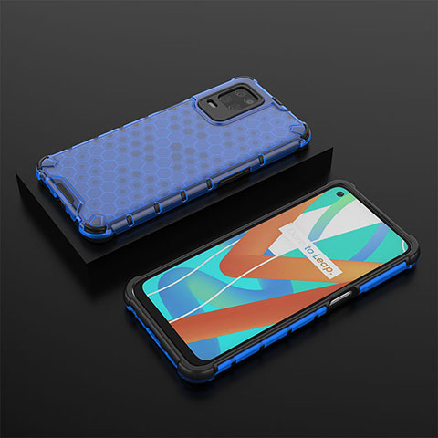 Custodia Silicone Trasparente Laterale 360 Gradi Cover AM2 per Realme 8s 5G Blu