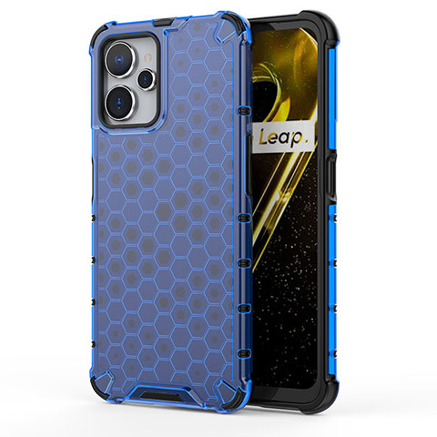 Custodia Silicone Trasparente Laterale 360 Gradi Cover AM2 per Realme 9i 5G Blu