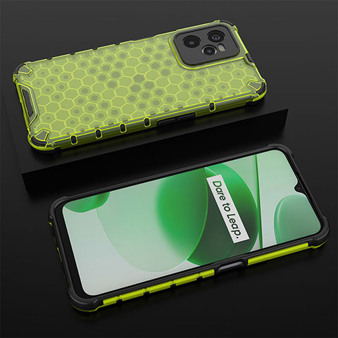 Custodia Silicone Trasparente Laterale 360 Gradi Cover AM2 per Realme C35 Verde