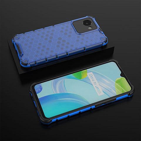 Custodia Silicone Trasparente Laterale 360 Gradi Cover AM2 per Realme Narzo 50i Prime Blu