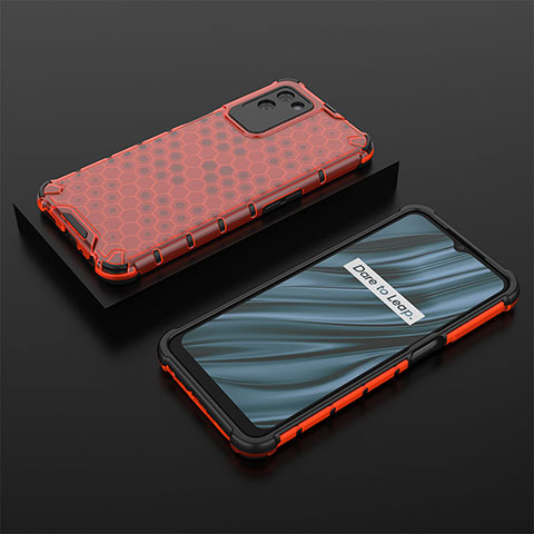 Custodia Silicone Trasparente Laterale 360 Gradi Cover AM2 per Realme V11s 5G Rosso