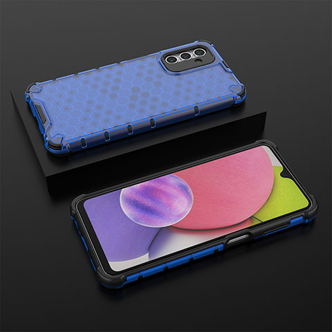 Custodia Silicone Trasparente Laterale 360 Gradi Cover AM2 per Samsung Galaxy A13 5G Blu