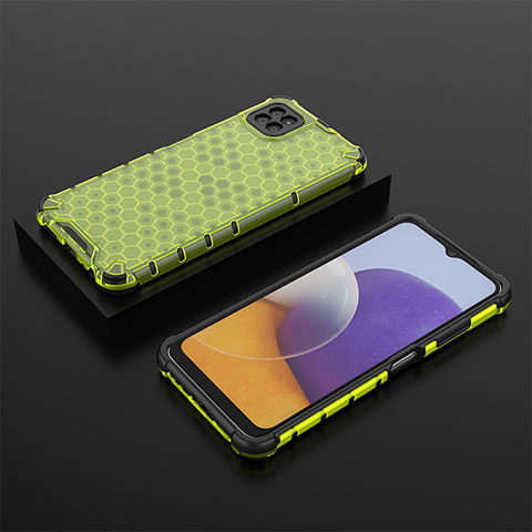 Custodia Silicone Trasparente Laterale 360 Gradi Cover AM2 per Samsung Galaxy A22s 5G Verde