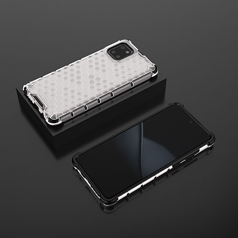 Custodia Silicone Trasparente Laterale 360 Gradi Cover AM2 per Samsung Galaxy Note 10 Lite Bianco