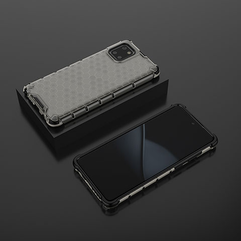 Custodia Silicone Trasparente Laterale 360 Gradi Cover AM2 per Samsung Galaxy Note 10 Lite Nero