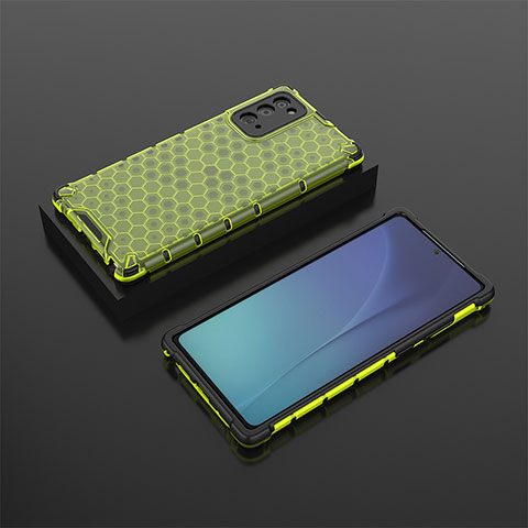 Custodia Silicone Trasparente Laterale 360 Gradi Cover AM2 per Samsung Galaxy Note 20 5G Verde