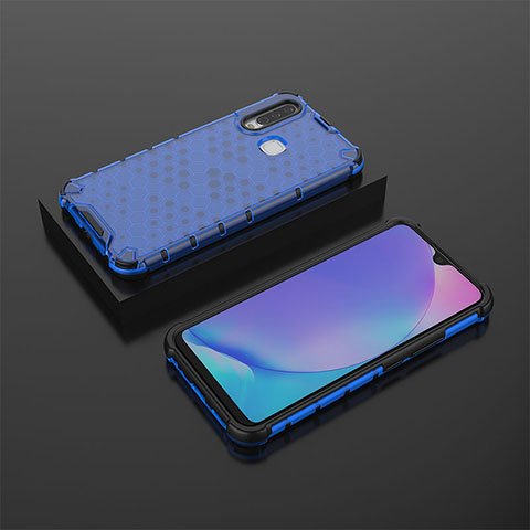 Custodia Silicone Trasparente Laterale 360 Gradi Cover AM2 per Vivo Y11 Blu