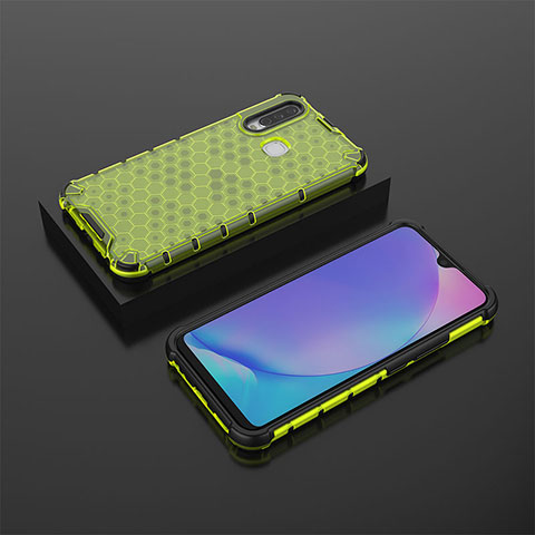 Custodia Silicone Trasparente Laterale 360 Gradi Cover AM2 per Vivo Y11 Verde