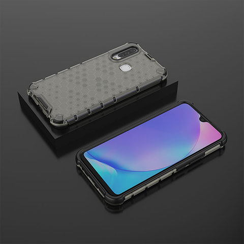 Custodia Silicone Trasparente Laterale 360 Gradi Cover AM2 per Vivo Y12 Nero