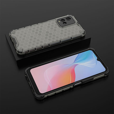 Custodia Silicone Trasparente Laterale 360 Gradi Cover AM2 per Vivo Y21 Nero