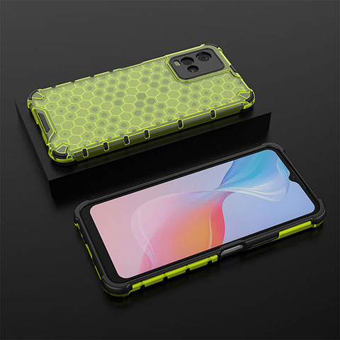 Custodia Silicone Trasparente Laterale 360 Gradi Cover AM2 per Vivo Y21 Verde