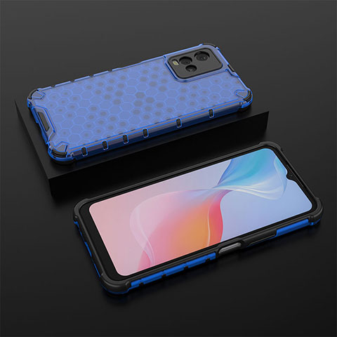 Custodia Silicone Trasparente Laterale 360 Gradi Cover AM2 per Vivo Y21a Blu