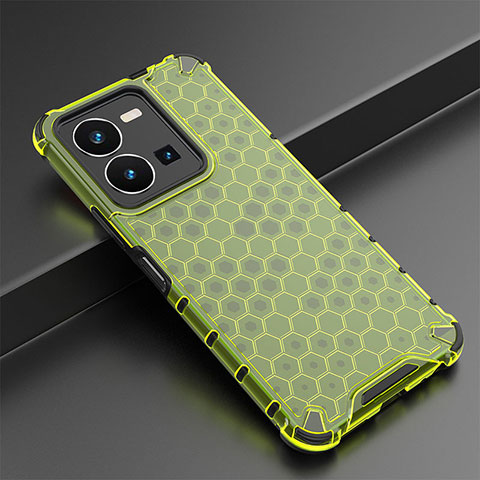 Custodia Silicone Trasparente Laterale 360 Gradi Cover AM2 per Vivo Y35 4G Verde