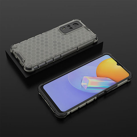 Custodia Silicone Trasparente Laterale 360 Gradi Cover AM2 per Vivo Y53s NFC Nero