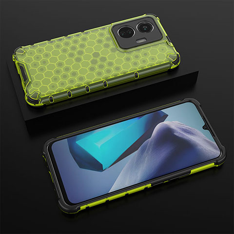 Custodia Silicone Trasparente Laterale 360 Gradi Cover AM2 per Vivo Y55 4G Verde