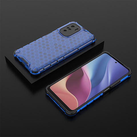 Custodia Silicone Trasparente Laterale 360 Gradi Cover AM2 per Xiaomi Mi 11i 5G Blu