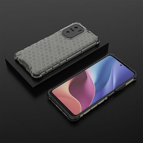 Custodia Silicone Trasparente Laterale 360 Gradi Cover AM2 per Xiaomi Mi 11X Pro 5G Nero