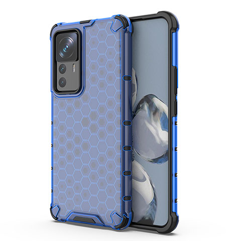 Custodia Silicone Trasparente Laterale 360 Gradi Cover AM2 per Xiaomi Mi 12T Pro 5G Blu