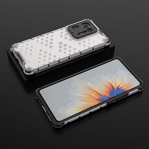 Custodia Silicone Trasparente Laterale 360 Gradi Cover AM2 per Xiaomi Mi Mix 4 5G Bianco