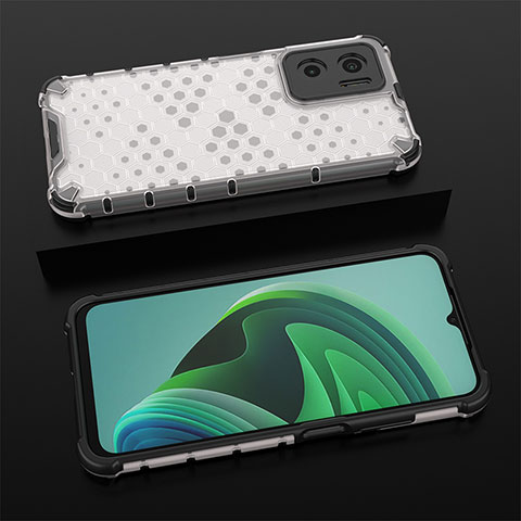 Custodia Silicone Trasparente Laterale 360 Gradi Cover AM2 per Xiaomi Redmi 10 Prime Plus 5G Bianco