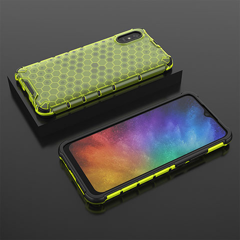 Custodia Silicone Trasparente Laterale 360 Gradi Cover AM2 per Xiaomi Redmi 9i Verde