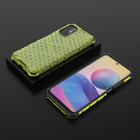 Custodia Silicone Trasparente Laterale 360 Gradi Cover AM2 per Xiaomi Redmi Note 10 5G Verde