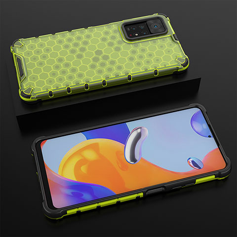 Custodia Silicone Trasparente Laterale 360 Gradi Cover AM2 per Xiaomi Redmi Note 11 Pro 4G Verde