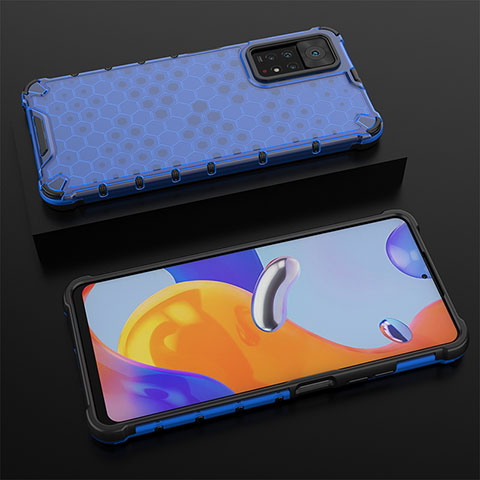 Custodia Silicone Trasparente Laterale 360 Gradi Cover AM2 per Xiaomi Redmi Note 11 Pro 5G Blu