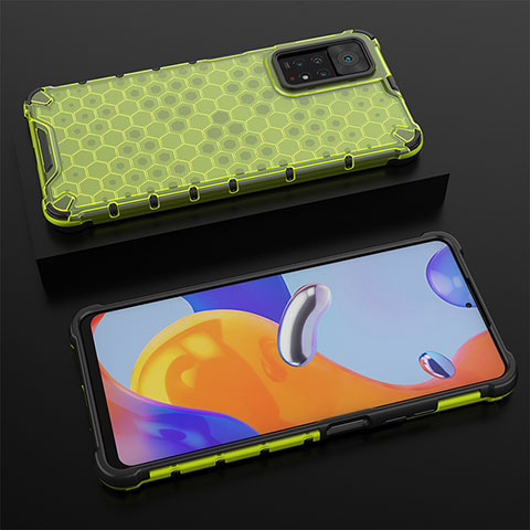 Custodia Silicone Trasparente Laterale 360 Gradi Cover AM2 per Xiaomi Redmi Note 11 Pro 5G Verde