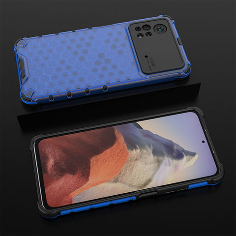 Custodia Silicone Trasparente Laterale 360 Gradi Cover AM2 per Xiaomi Redmi Note 11E Pro 5G Blu