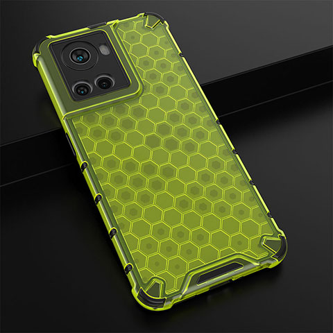 Custodia Silicone Trasparente Laterale 360 Gradi Cover AM3 per OnePlus 10R 5G Verde