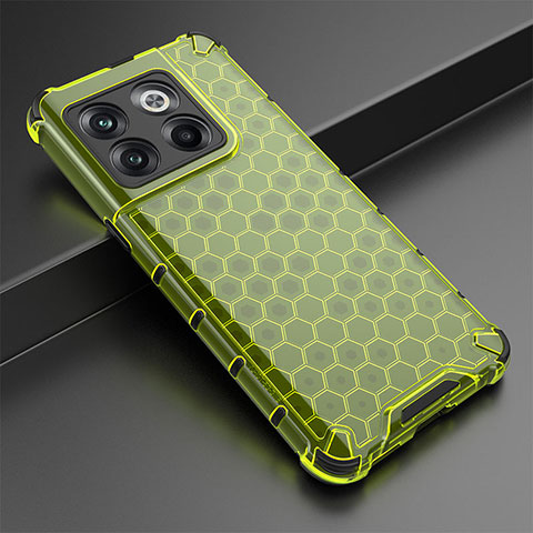 Custodia Silicone Trasparente Laterale 360 Gradi Cover AM3 per OnePlus 10T 5G Verde