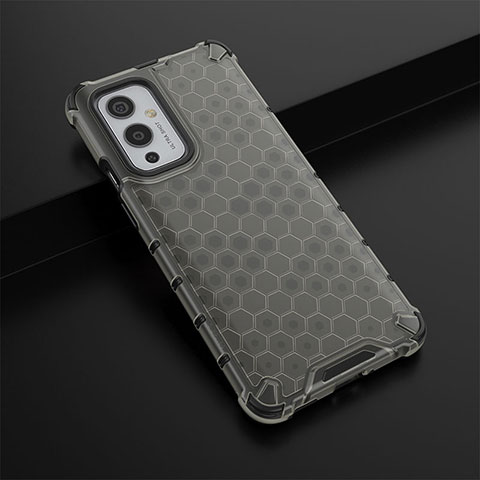 Custodia Silicone Trasparente Laterale 360 Gradi Cover AM3 per OnePlus 9 5G Nero