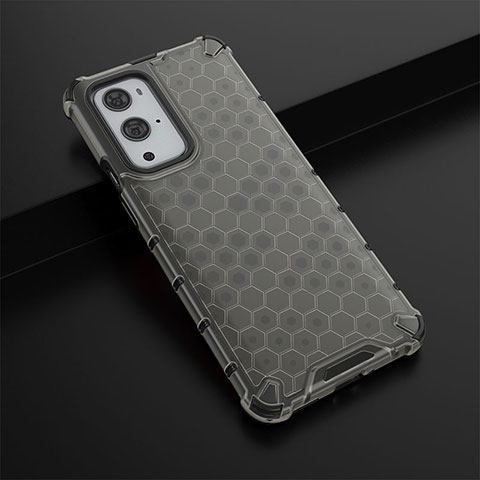 Custodia Silicone Trasparente Laterale 360 Gradi Cover AM3 per OnePlus 9 Pro 5G Nero