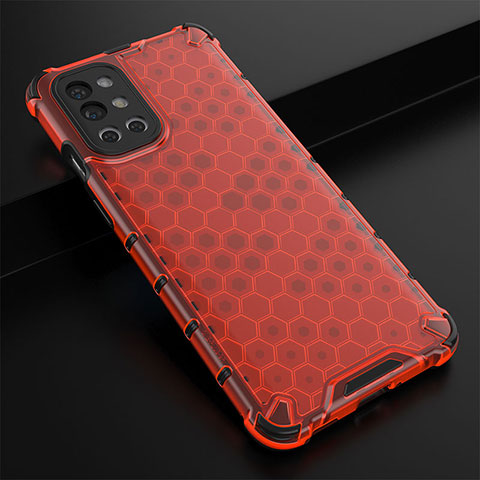 Custodia Silicone Trasparente Laterale 360 Gradi Cover AM3 per OnePlus 9R 5G Rosso