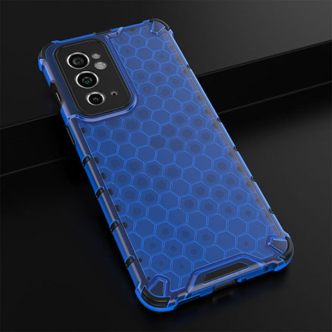 Custodia Silicone Trasparente Laterale 360 Gradi Cover AM3 per OnePlus 9RT 5G Blu