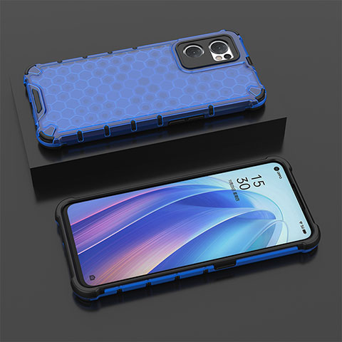 Custodia Silicone Trasparente Laterale 360 Gradi Cover AM3 per OnePlus Nord CE 2 5G Blu