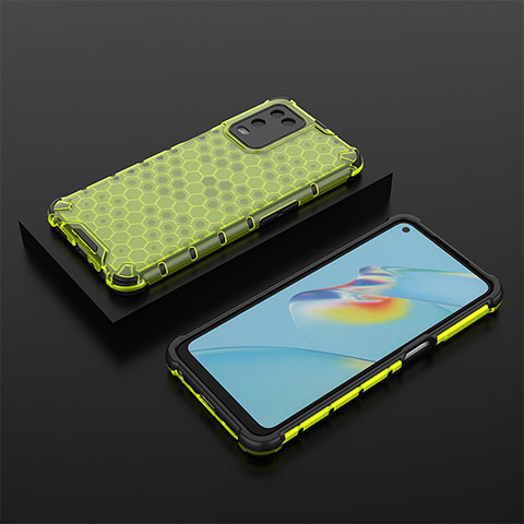 Custodia Silicone Trasparente Laterale 360 Gradi Cover AM3 per Oppo A54 4G Verde