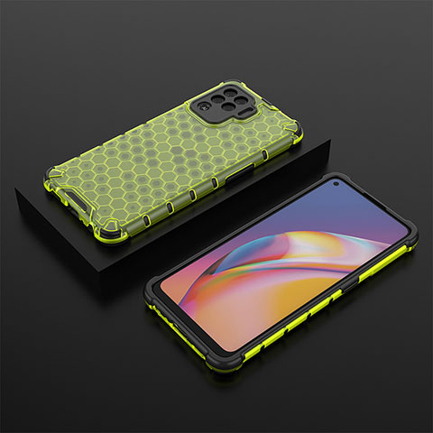 Custodia Silicone Trasparente Laterale 360 Gradi Cover AM3 per Oppo F19 Pro Verde