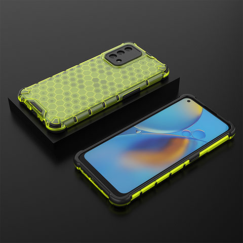 Custodia Silicone Trasparente Laterale 360 Gradi Cover AM3 per Oppo F19 Verde