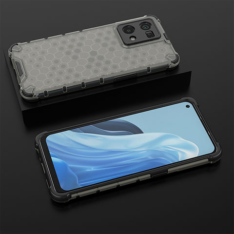 Custodia Silicone Trasparente Laterale 360 Gradi Cover AM3 per Oppo F21s Pro 4G Nero